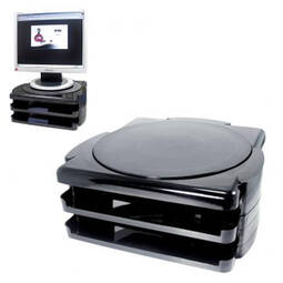 Rotary Monitor Stand with 2 A4 size Trays