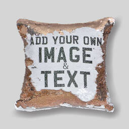 Personalised White Sequin Cushion