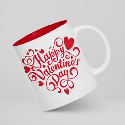 Valentines Mug With Coloured Interior