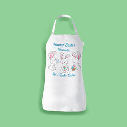 Personalised White Easter Apron