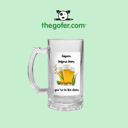 Personalised Glass Beer Mug