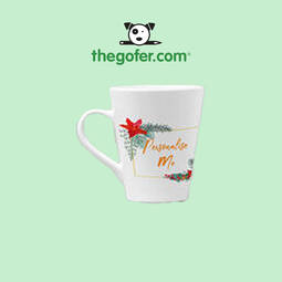 White Personalised Latte Mug