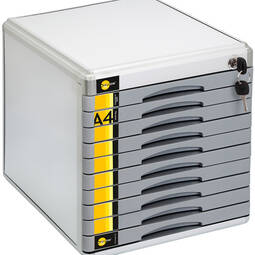 Yellow One Document Cabinet - 10 Trays